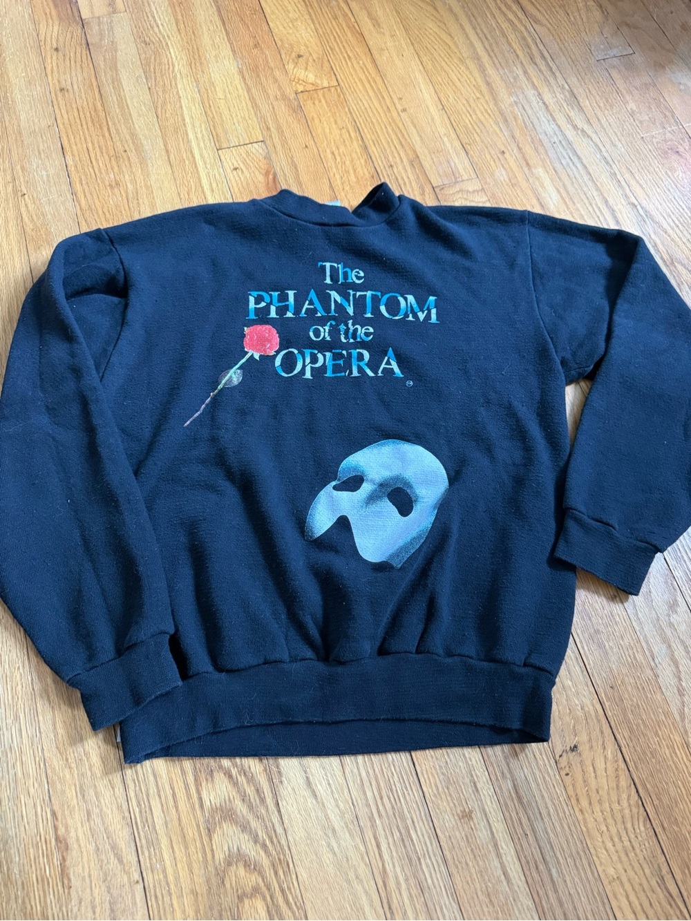 super vintage The Phantom of the Opera Black Crewneck Sweatshirt